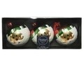 Set 3 globuri Santa face, Decoris, Ø8 cm, sticla, multicolor