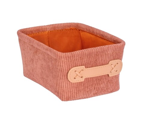 Cos depozitare, wenko, anela mini, 19 x 9 x 14 cm, poliester, roz