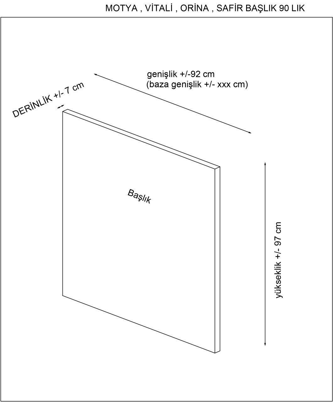 Tăblie, Mindy, Motya 150, 97x150x7 cm, PAL, Antracit - 1 | YEO