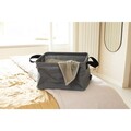 Cos de rufe / cos depozitare, pliabil, Brabantia, Linn, 35 L, 37x44x26 cm, textil, negru piper