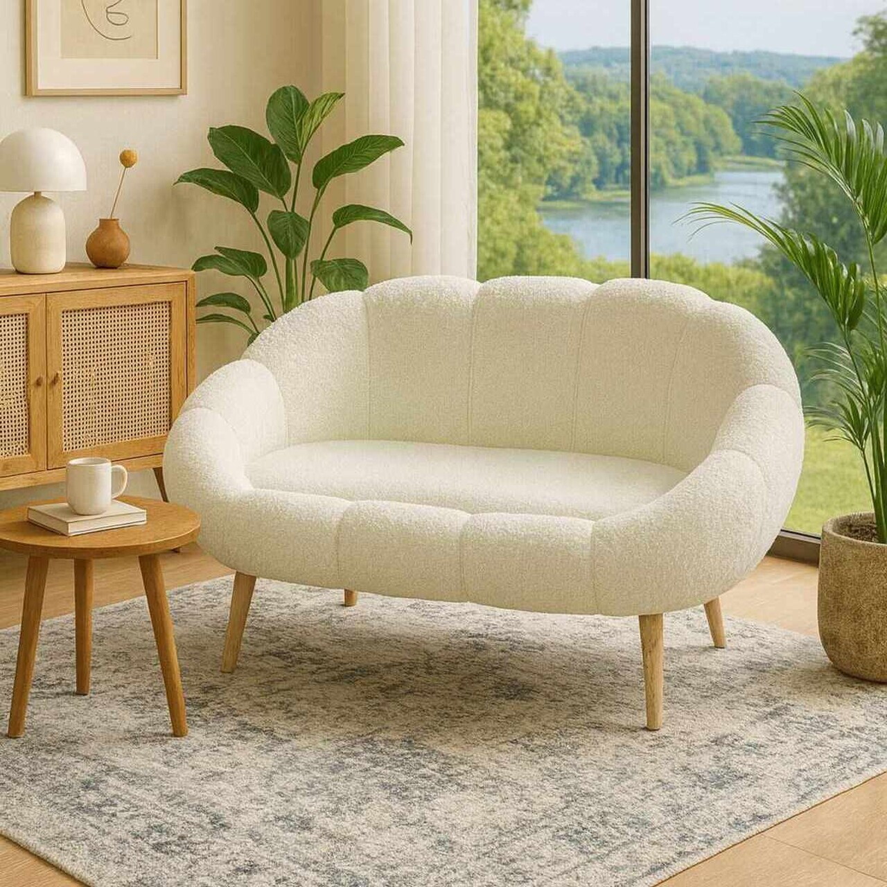 Canapea 2 locuri, Atelier del Sofa, 251BLS1114, PAL, Alb — imaginea 2