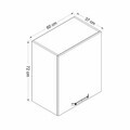 Dulap pentru bucatarie, Hanah Home, Minar, 60x72x37 cm, Alb
