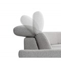 Coltar extensibil 5 locuri ELTAP, Fed-29, Federico, 266x266x102 cm, lemn/poliester, roz inchis