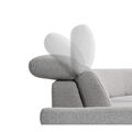 Coltar extensibil 5 locuri ELTAP, Fed-29, Federico, 266x266x102 cm, lemn/poliester, roz inchis