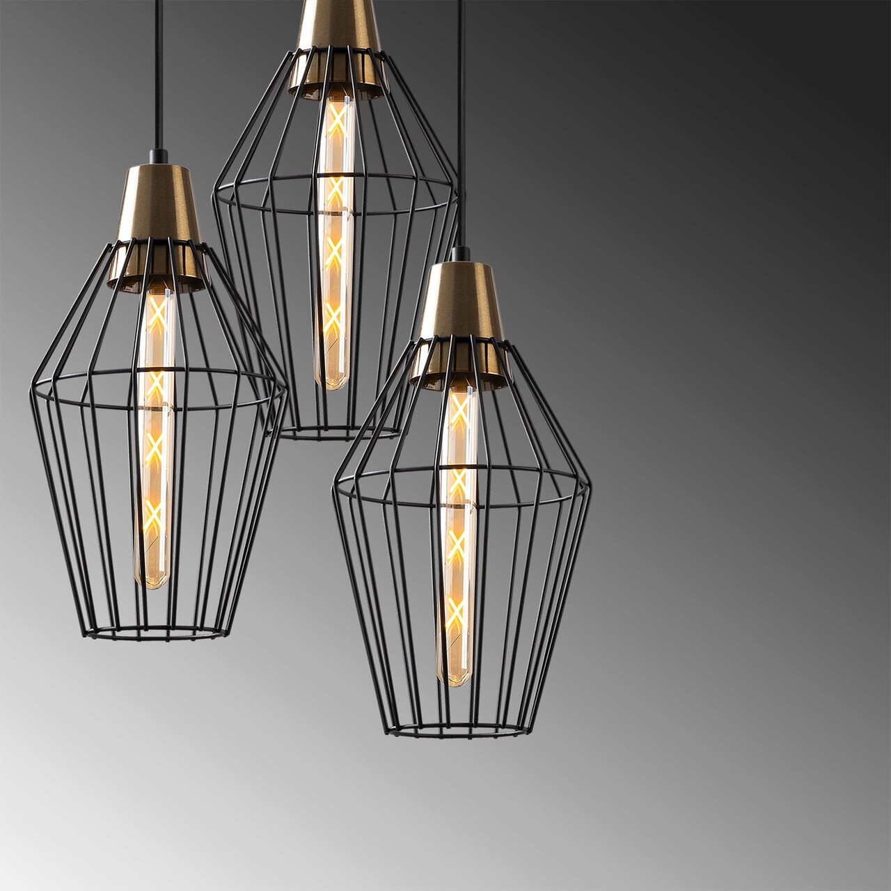 Lustra, Tatum, 584TTM1349, Metal, Negru