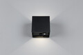 Aplica de perete pentru exterior Genie, RL NOW, 10x10.5x10 cm, 1W, 2x SMD, plastic, negru mat