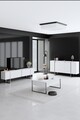 Set mobilier living, Bexley, Luxe, Alb / Argintiu