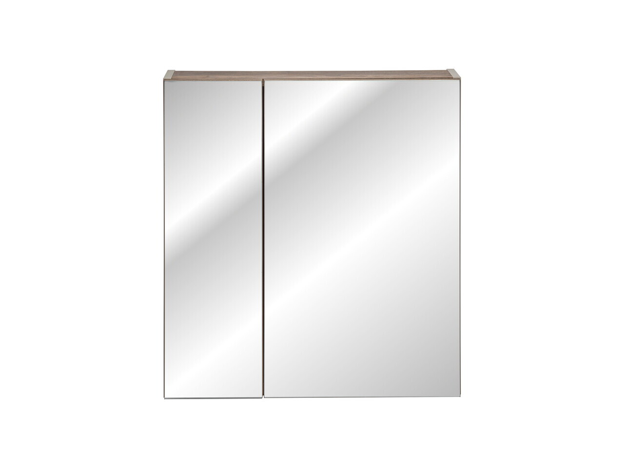 Cabinet cu oglinda si 2 usi, Santa Fe Taupe, Comad, 60x17x65 cm, PAL laminat, gri — imaginea 4