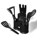 Set cutite si accesorii bucatarie 12 piese, Berlinger, Black Royal Collection, inox/plastic