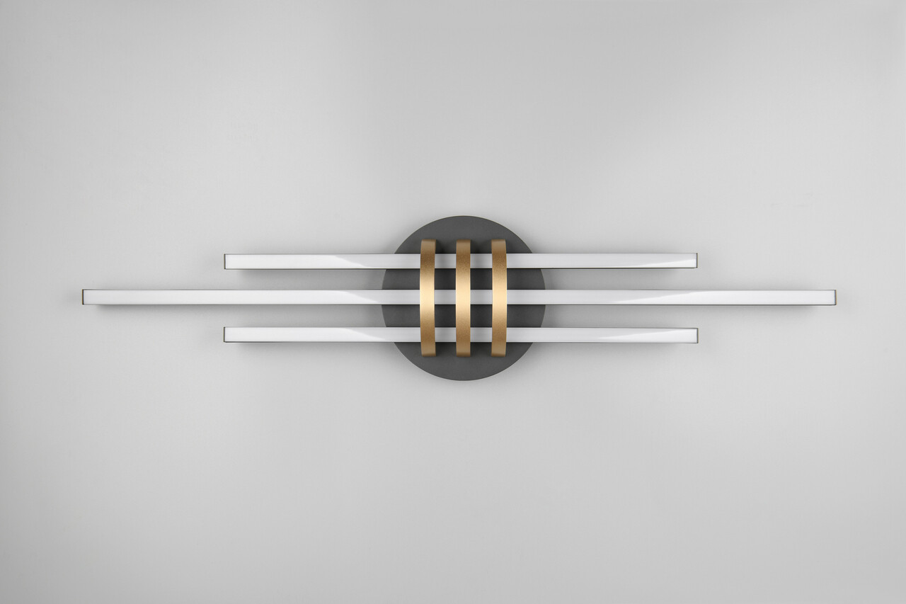 Plafoniera Cinto, RL NOW, 81x18x10.5 cm, 20W, 1x SMD, metal, negru/auriu