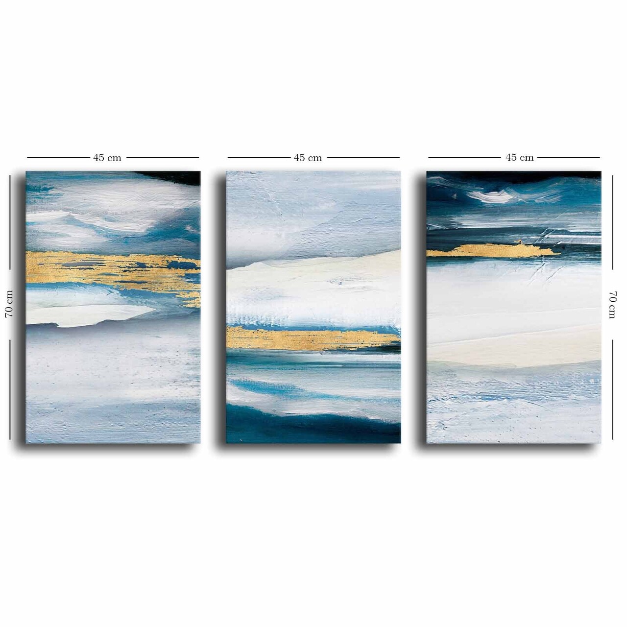 Set 3 tablouri decorative, 3P4570GSC-001, Lemn, Multicolor - view 4