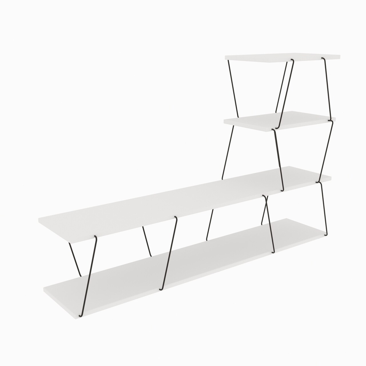 Comoda TV, Hanah Home, Ilgaz, 150x93x30 cm, Alb - view 4