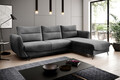 Coltar extensibil dreapta 3 locuri ELTAP, RT-06LO, Silva, 276x201x100 cm, lemn/poliester, gri inchis