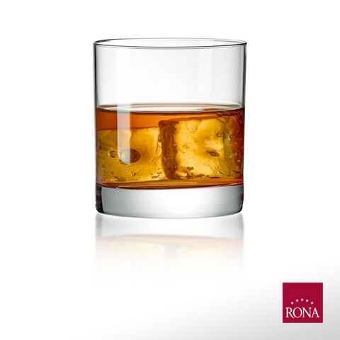 Set 6 pahare pentru whisky, Rona, Classic, 280 ml, sticla, transparent