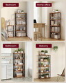 Biblioteca cu 5 niveluri, Vasagle, 60x23.8x139 cm, PAL/otel, maro rustic