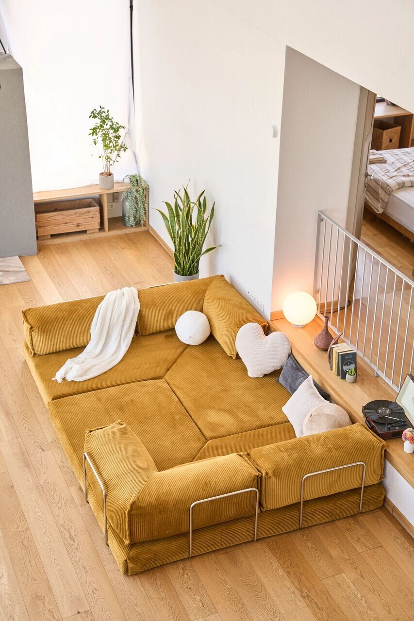 Coltar, Atelier del Sofa, 118FVL1407, Tesatura plus reiata, Galben mustar - view 5