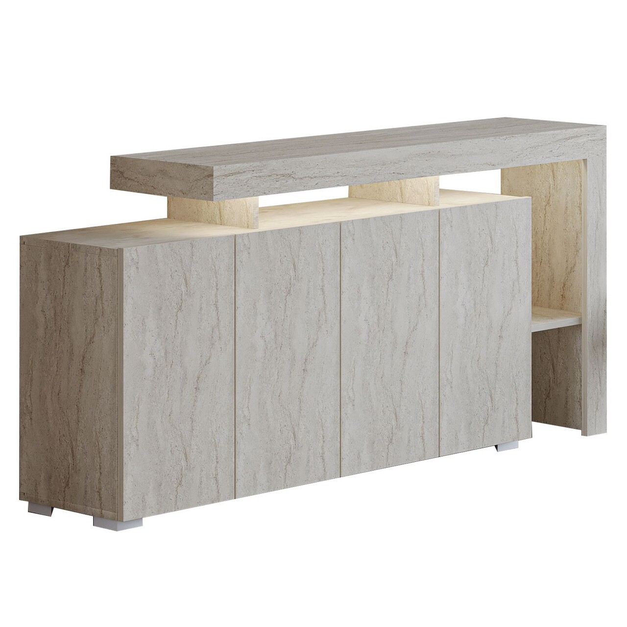 Consola, Hanah Home, Beliz, 170x80x35 cm, Travertin - view 6