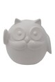 Decoratiune Owl Hello, Mauro Ferretti, 13.5 cm, ceramica, alb