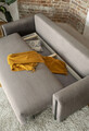 Canapea extensibila 3 locuri, ELTAP, SO-ARC-BL-20JAR, Arcadova, 244x97x97 cm, lemn/poliester, bej inchis/negru