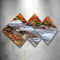 Set 4 tablouri decorative, 4MDF85160390, MDF, Imprimat UV, Multicolor