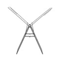 Uscator de rufe, Brabantia, Hangon Matt, 25 m capacitate de uscare, otel, negru mat
