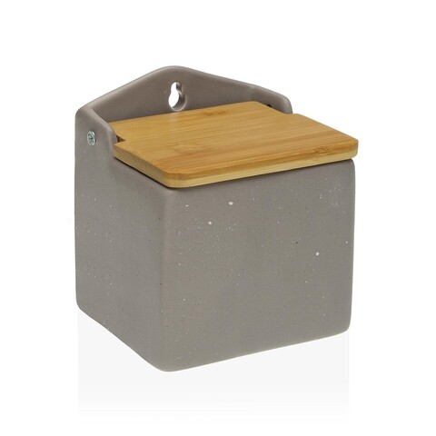 Recipient pentru sare gael, versa, 12 x 13 x 10.5 cm, dolomit, gri