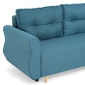 Coltar extensibil cu lada si sezlong interschimbabil, Lecce, L.230 l.76/140 H.90, stofa, albastru