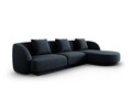 Coltar dreapta 4 locuri, Tulum, Cosmopolitan Design, 255x156x70 cm, tesatura chenille, albastru regal