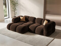 Coltar stanga 3 locuri, Loretto, Cosmopolitan Design, 250x147x68 cm, catifea, ciocolata