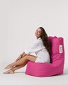 Fotoliu puf, Bean Bag Ferndale, Diamond, 60 x 90 cm, poliester impermeabil, roz