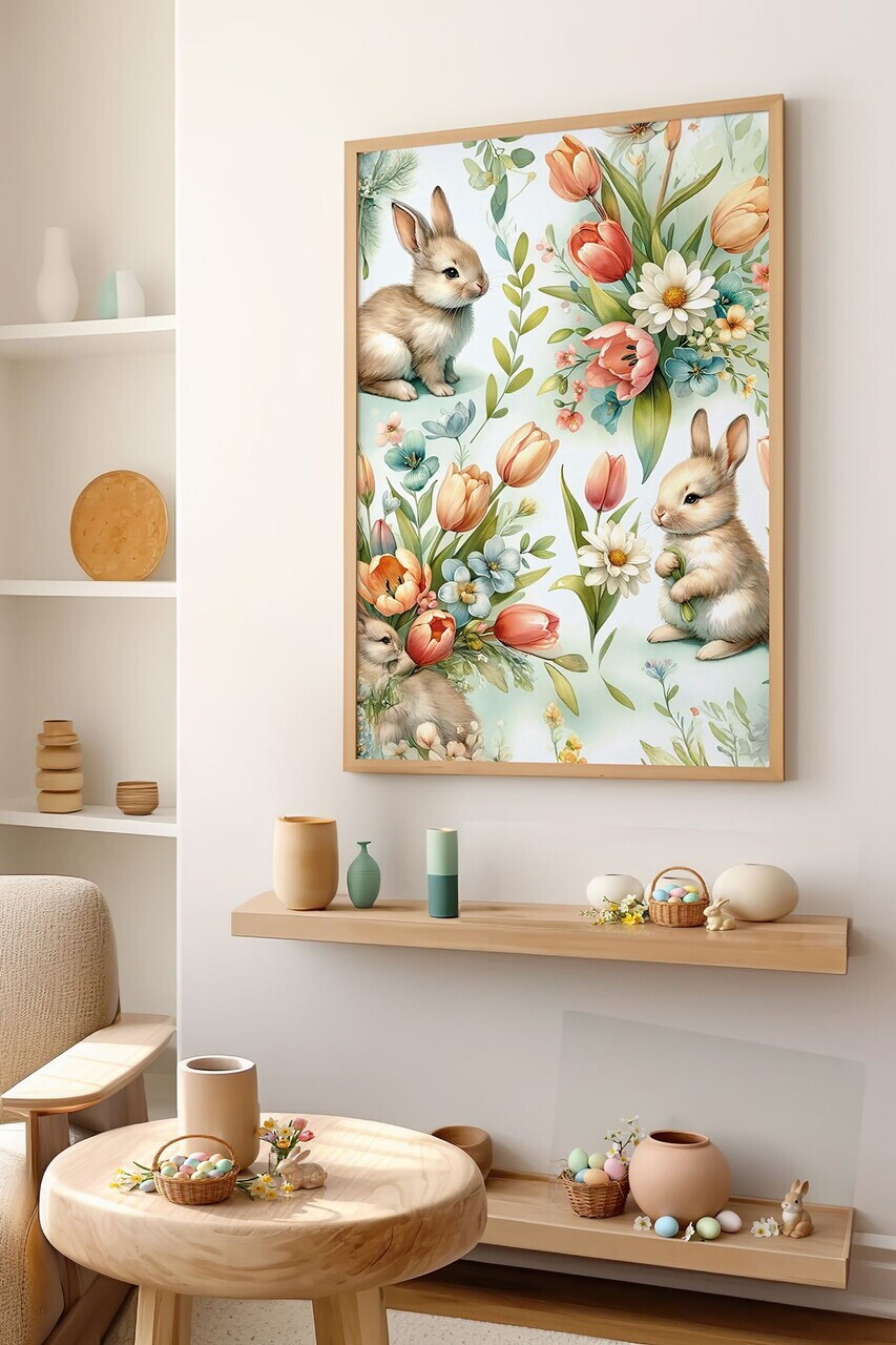 Tablou decorativ, Arteastermodel35-3348, MDF, Multicolor
