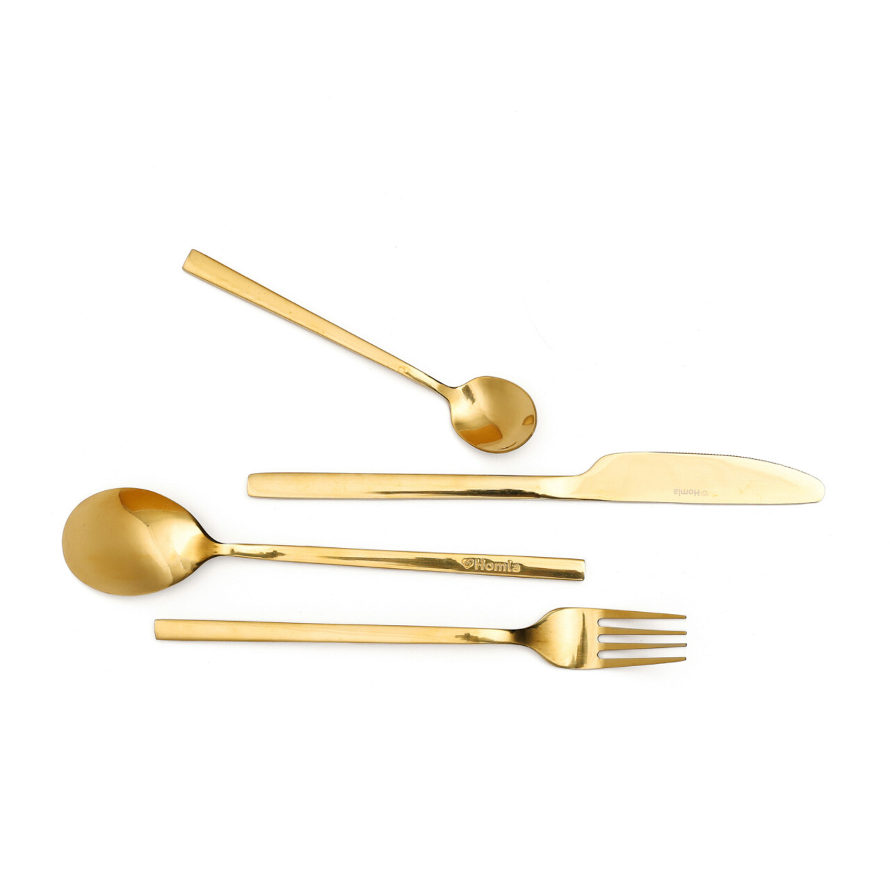 Set tacamuri 24 piese Aperi, Homla, inox tip 430, auriu - view 5