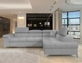 Coltar extensibil dreapta 4 locuri ELTAP, ERI-11, Eridano, 275x202x88 cm, lemn/poliester, gri deschis
