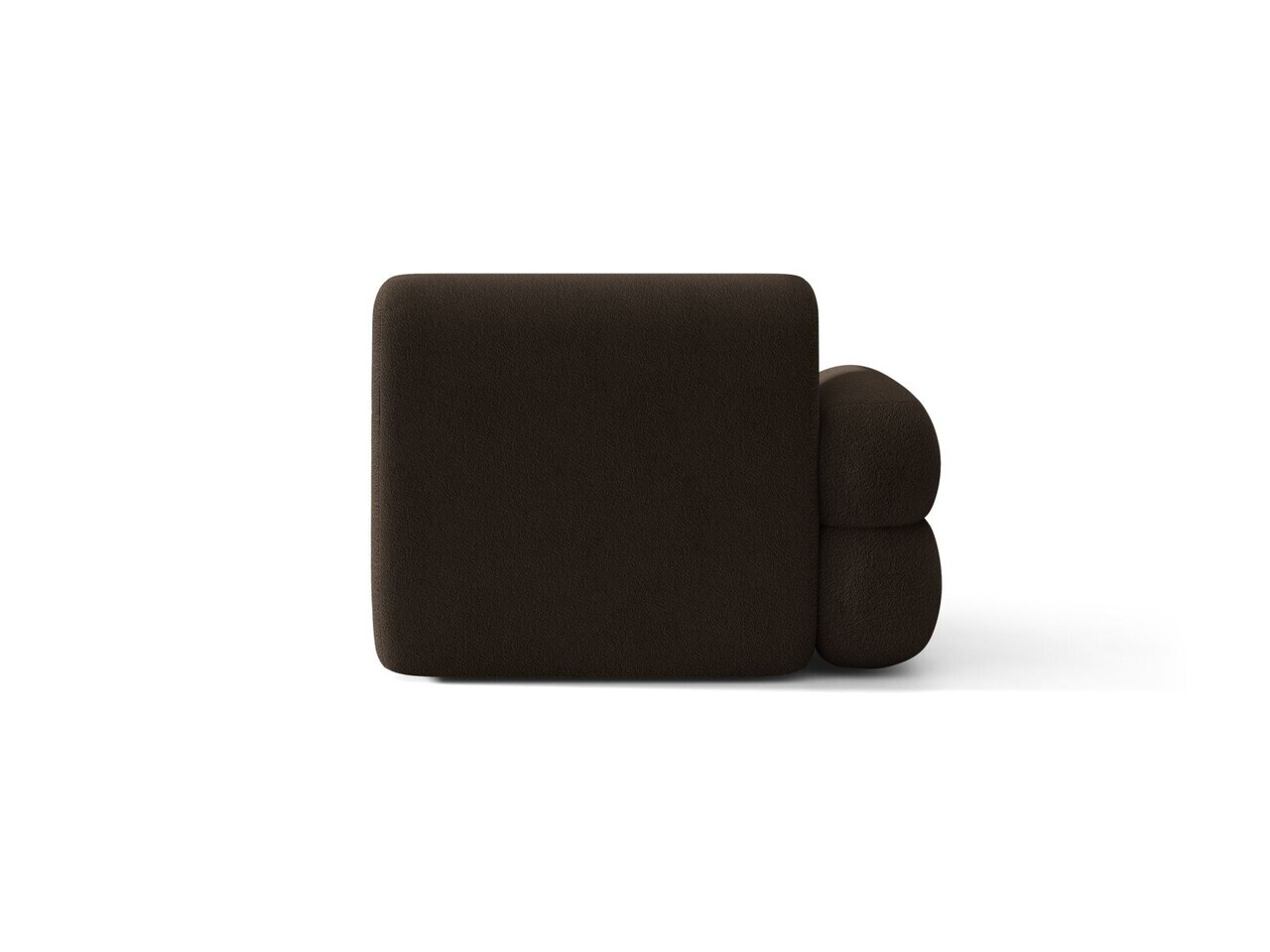 Sezlong living stanga, Neo, Micadoni Home, 110x165x83 cm, tesatura Boucle, maro — imaginea 4