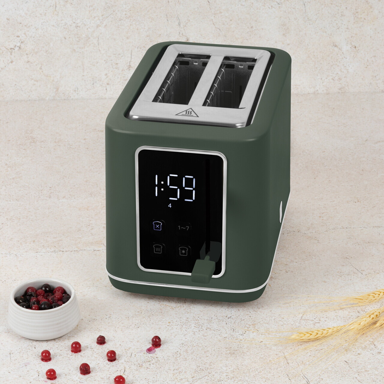 Prajitor de paine digital Berlinger Haus, Matte Green, 27.8x16.6x19.1 cm, inox, verde mat - imagine 3