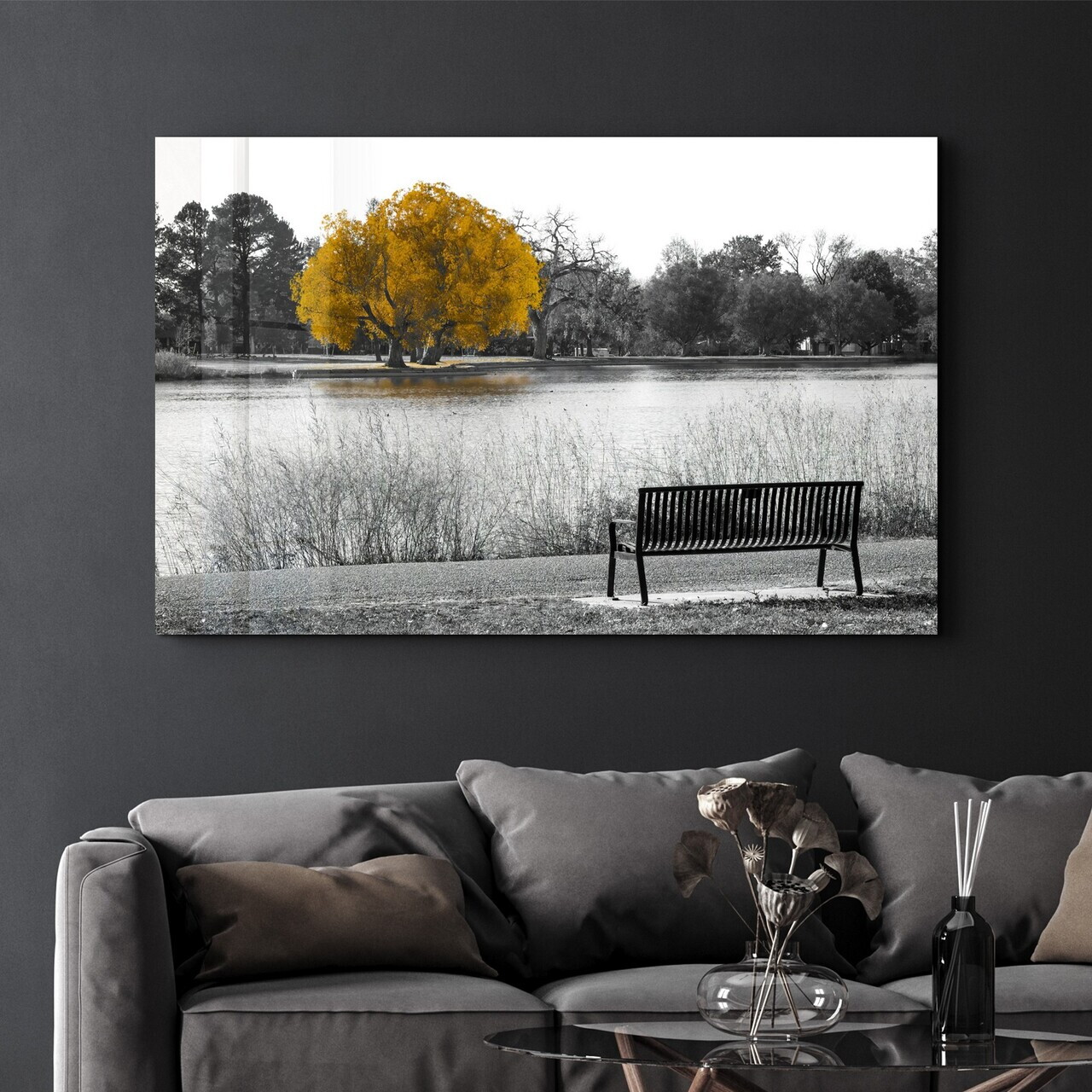 Tablou decorativ, CAM-4048, Dimensiuni: 70 x 110 cm, Multicolor
