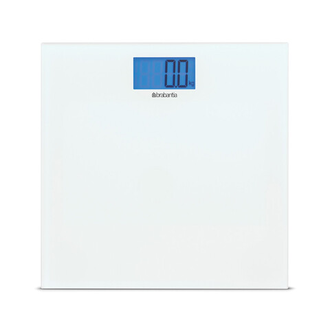 Cantar digital pentru baie, Brabantia, White, 30x30x2.5 cm, otel, alb