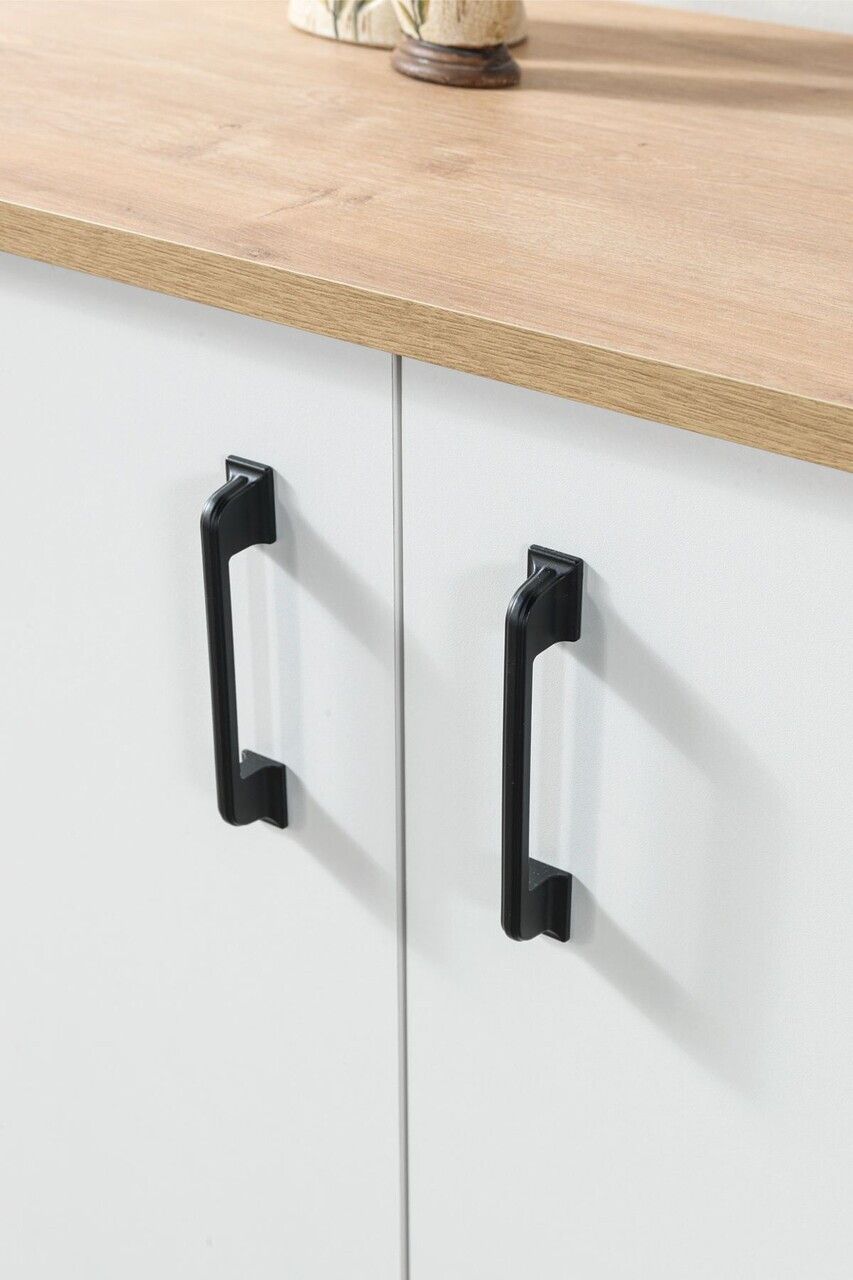 Consola, Hanah Home, Şile 4611, 160x83x44 cm, PAL, Stejar Safir / Alb — imaginea 5