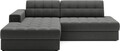 Coltar extensibil stanga 3 locuri ELTAP, LT-06SO, Blezalt, 240x150x82 cm, lemn/poliester, gri inchis