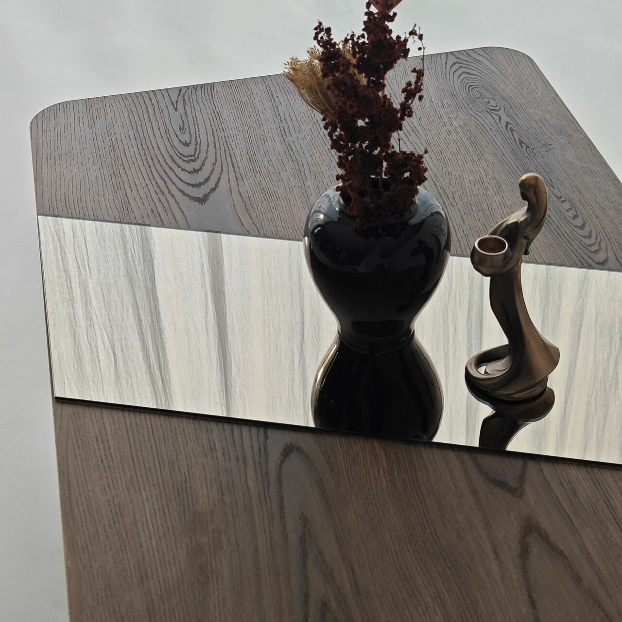 Masuta de cafea, Hanah Home, Favorite, 100x40x60 cm, Bronz / Nuc - imagine 5