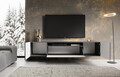 Comoda TV ADRK, Noemi, 200x41x40 cm, PAL melaminat/MDF, grafit