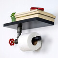 Suport pentru hartie igienica, Evila Originals, BORURAF241, 30x14x22 cm, Negru/Argintiu