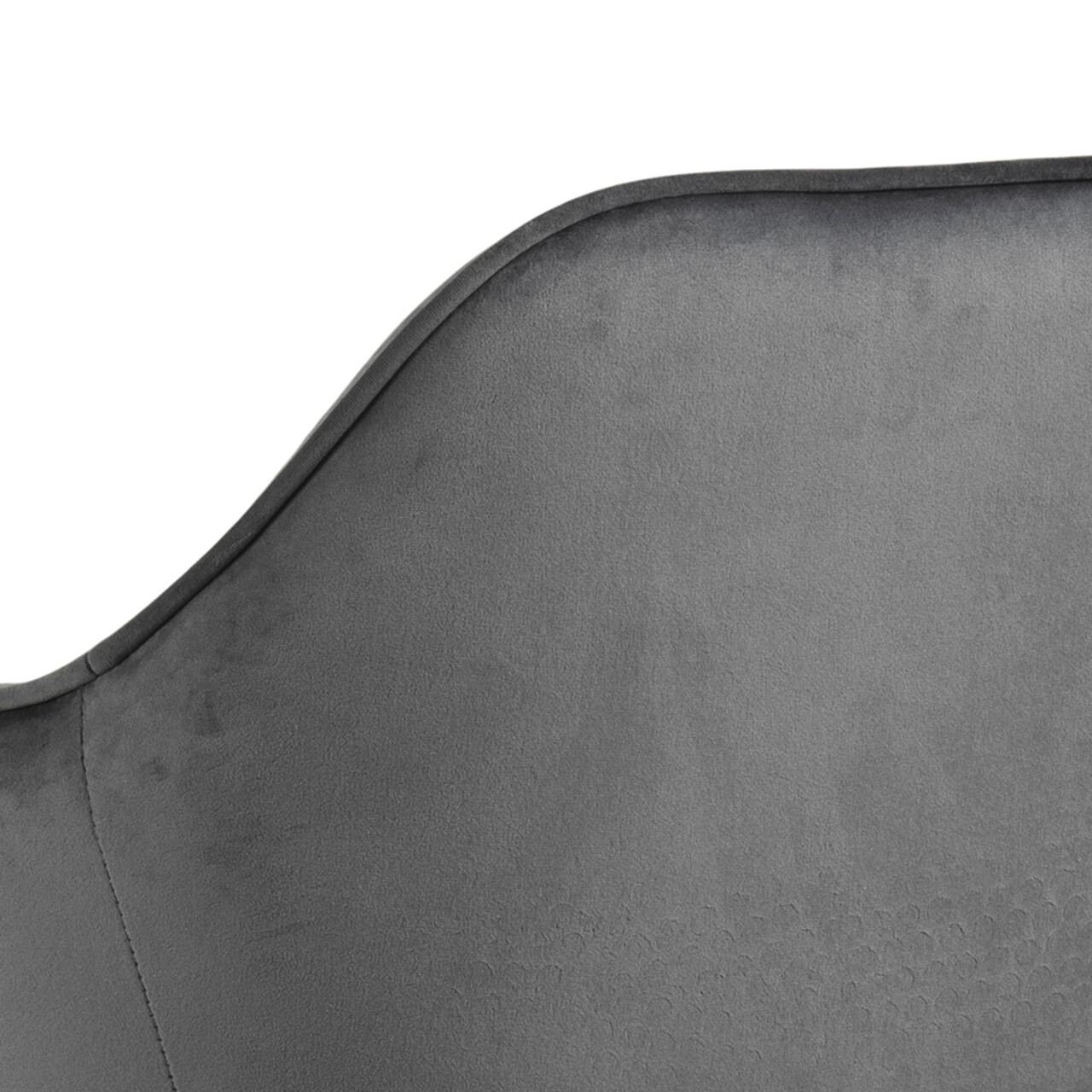 Scaun de bar Brooke, Actona, 52x53x104 cm, catifea/otel, gri inchis - view 2