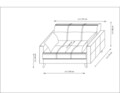 Canapea extensibilă cu 2 locuri, Misty, 730MST1105, Cadru: METAL/LEMN, Gri deschis