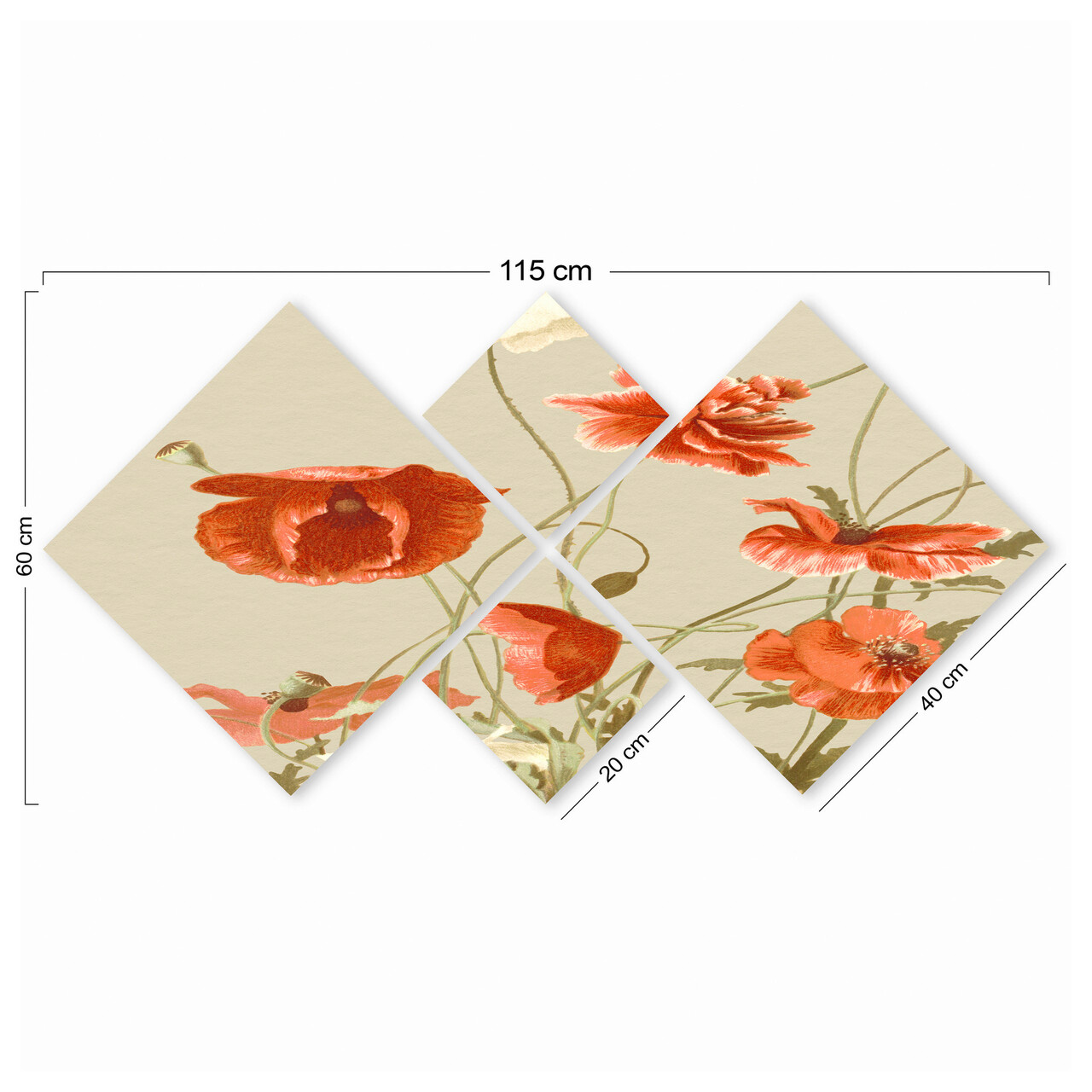 Set 4 tablouri decorative, 4MDF3020158, MDF, Imprimat UV, Multicolor