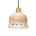 Lustra Radacini Laleaua alba, Deco Republic, E27, 1x60W, ceramica autentica Corund