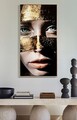 Tablou decorativ Nairobi -B, Mauro Ferretti, 52x102 cm, lemn de pin/canvas pictat si lacuit, multicolor