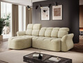 Coltar extensibil stanga 3 locuri ELTAP, Beneth, 301x185x115 cm, lemn/poliester, bej deschis