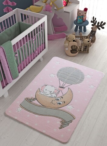 Covor moonlight - light pink, confetti, 100x150 cm, poliamida, multicolor