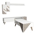 Set mobilier living, Hommy Craft, Beril, Alb